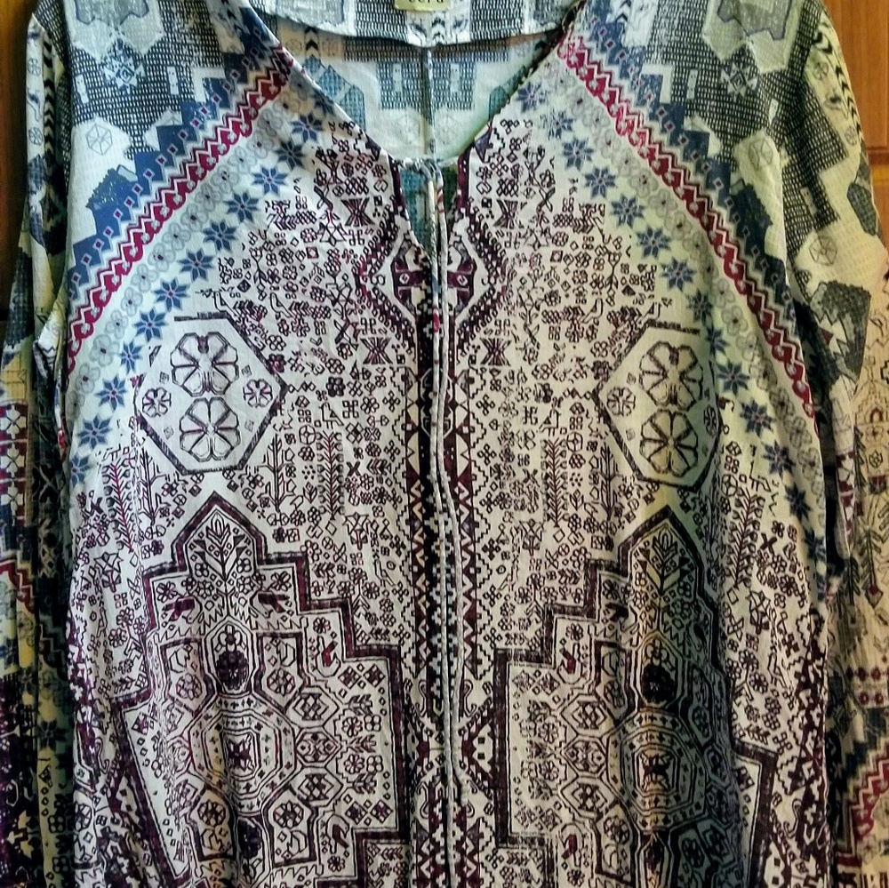 Ecru silk tunic